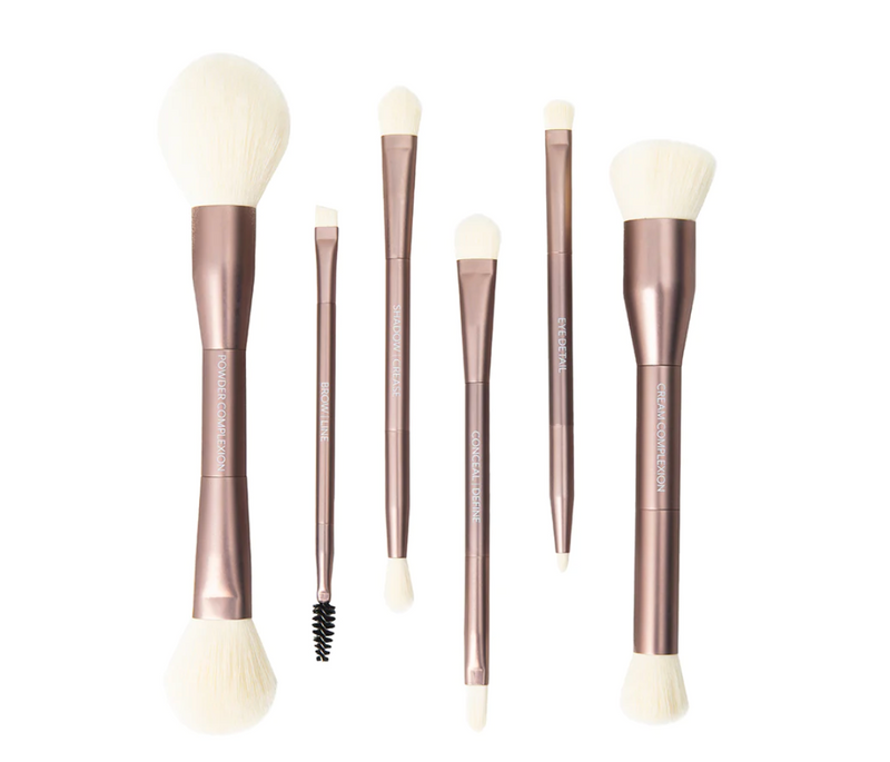 Sustainable Luxury Makeup Brush Set, Dual-Ended