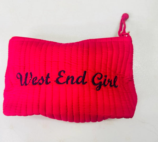 East End / West End Hand made makeup bag