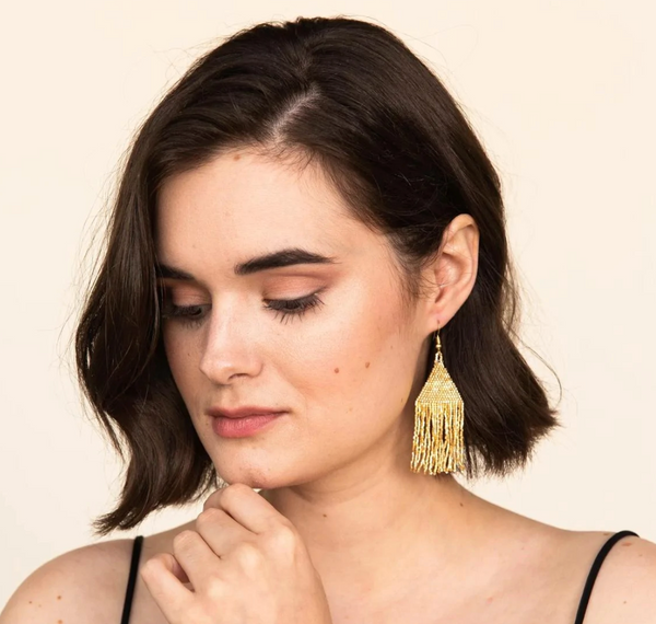 Gold Luxe Petite Fringe Earrings