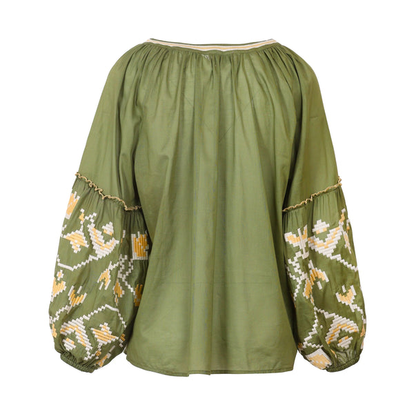 Olivia Olive Green Blouse
