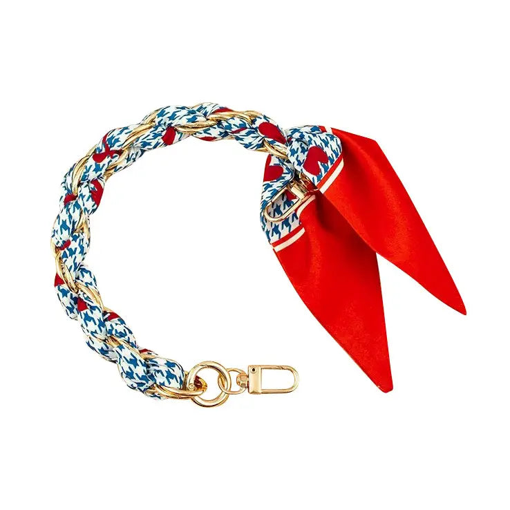 Gold Phone Chain with Scarf - Short