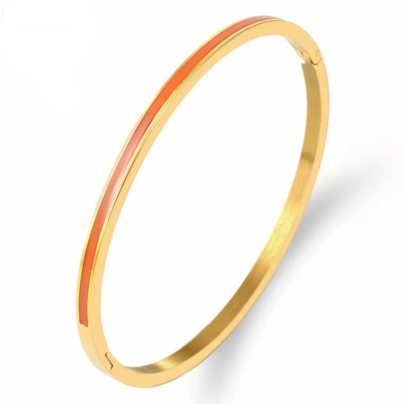 India Enamel Stripe Bracelet