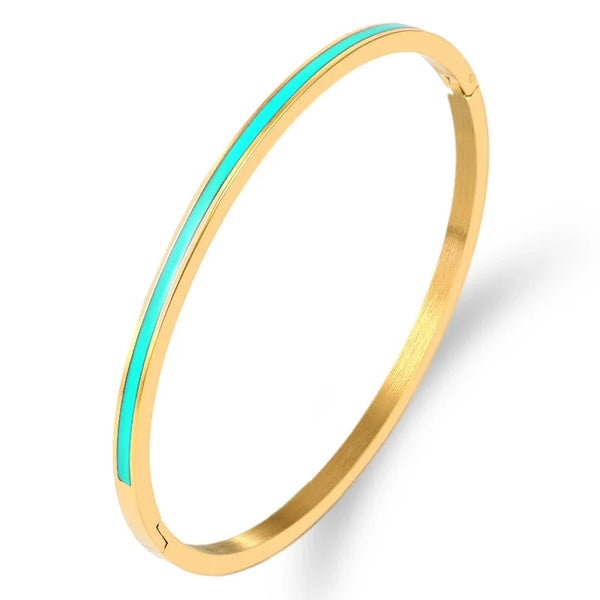 India Enamel Stripe Bracelet