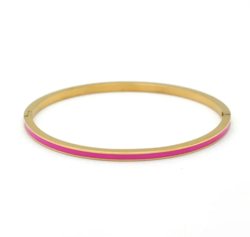 India Enamel Stripe Bracelet