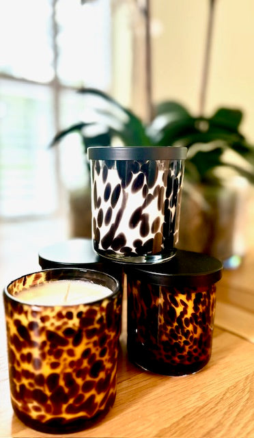 Peony & Blush Suede Leopard Candles