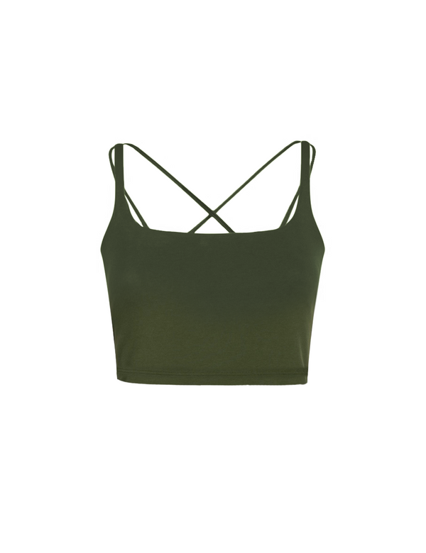 Cropped Straight Neck Top
