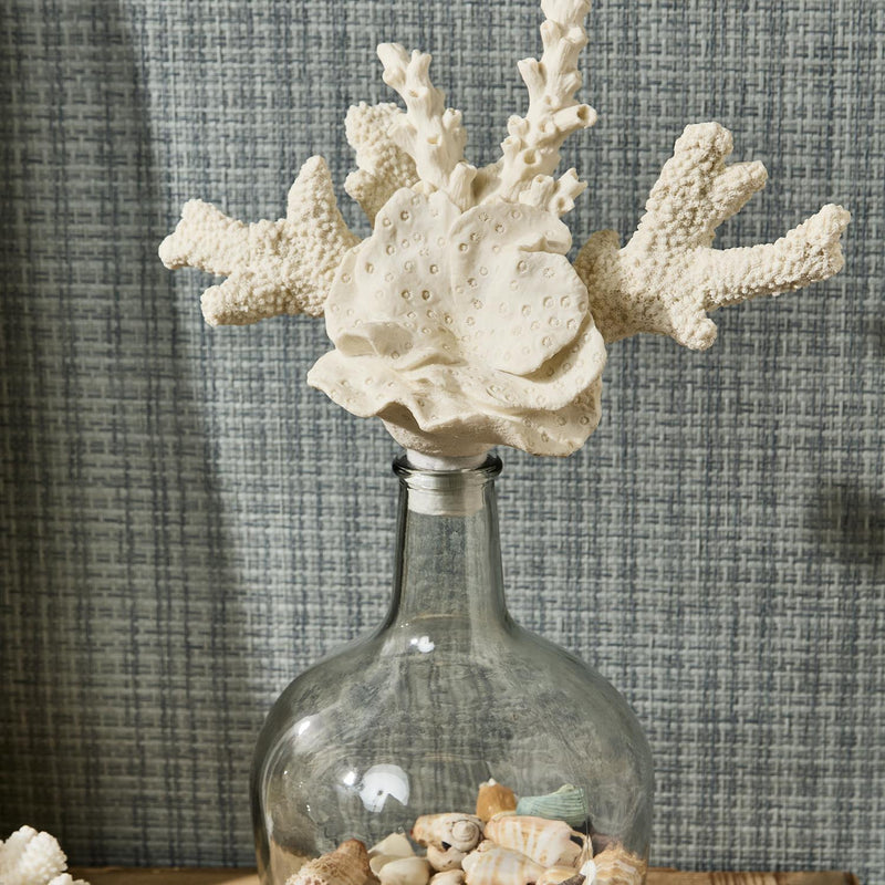 Glass Bottle Jars with Coral Stopper - 3 Sizes