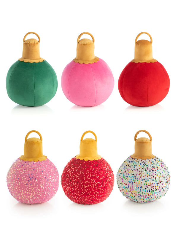 Shiraleah Assorted Set of 6 Merry Bauble Small Pillows, sold separately