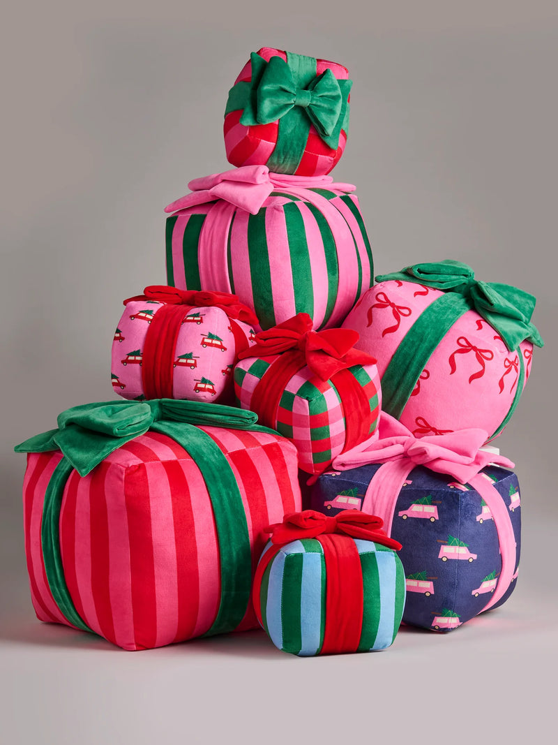 Shiraleah Assorted Set of 8 Patterns Gift Box Pillows, sold separately