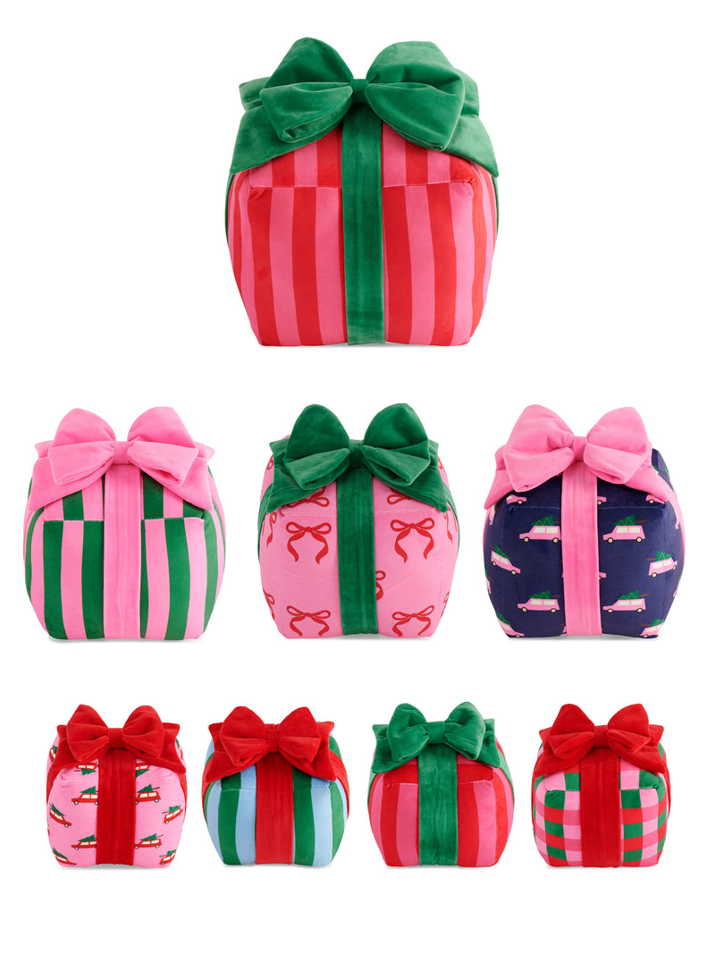 Shiraleah Assorted Set of 8 Patterns Gift Box Pillows, sold separately