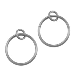 Larissa Silver Hoop Earrings