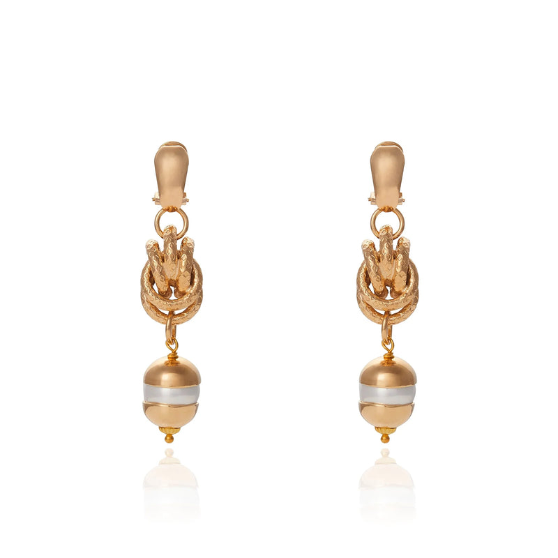 Cambodia Pearl Link Earrings