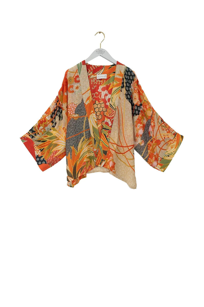 Fans Scarlet Short Kimono