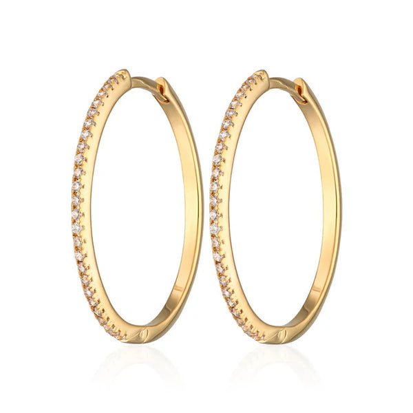 Slim Sparkling Perfect Hoop Earrings