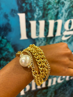 One Pearl Gold Bracelet