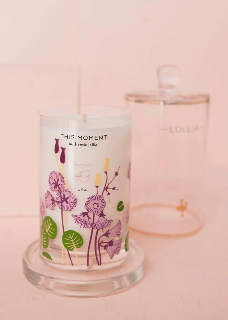 This Moment Glass Candle with Cloche