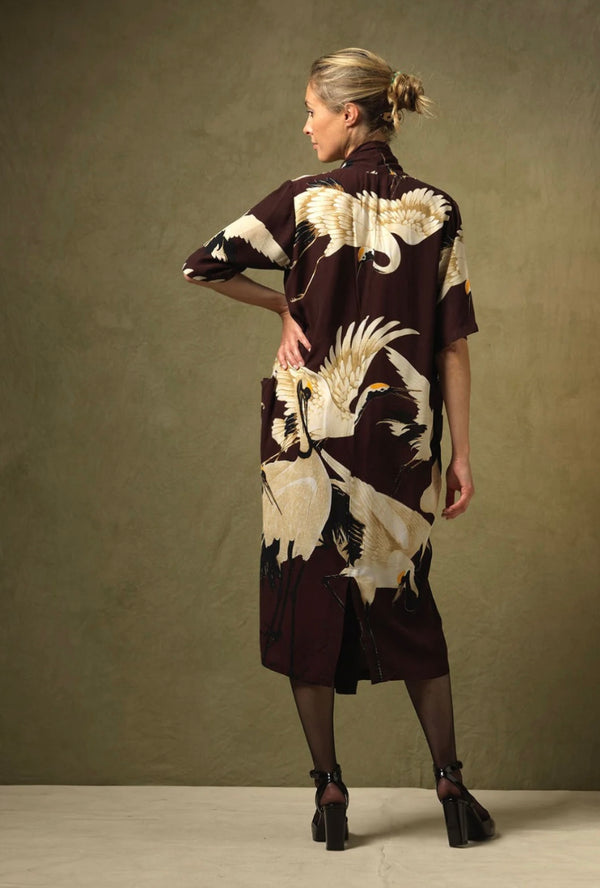 Heron Burgundy Rachel Dress