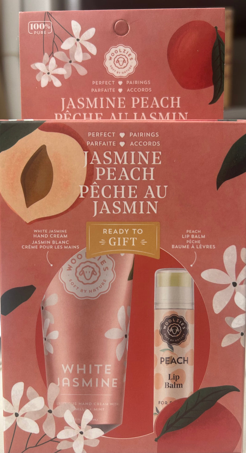 Jasmine Peach Gift Set - Hand Cream & Lip Balm