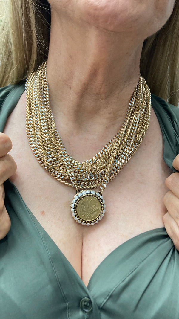 One Coin Gold Necklace