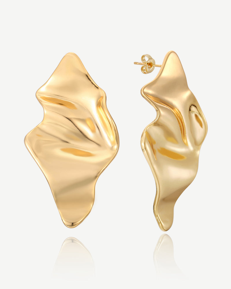 Long Ripple Stud Earring – Cassine - Main Image