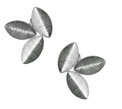 Three Silver  Leaf Earrings