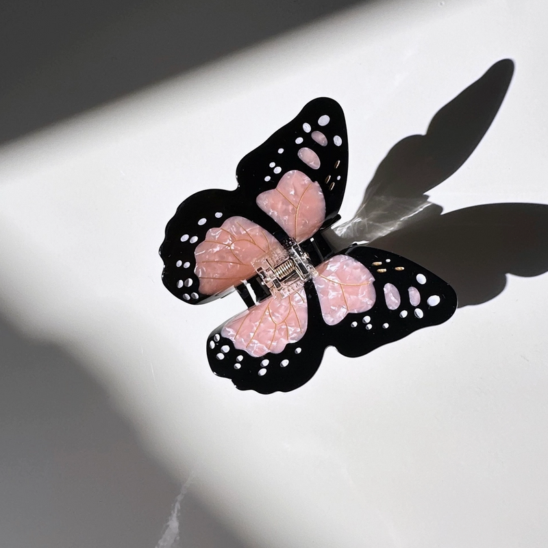 Hand-Painted Monarch Butterfly Claw Hair Clip | Eco-Friendly