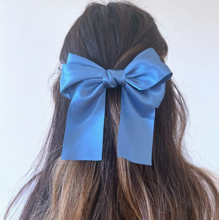 Big Satin Hair Bow Clip