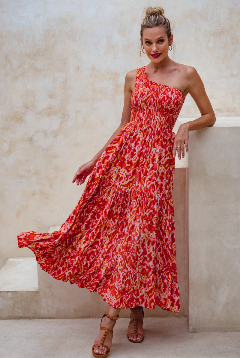 Cassandra One Shoulder Maxi Dress