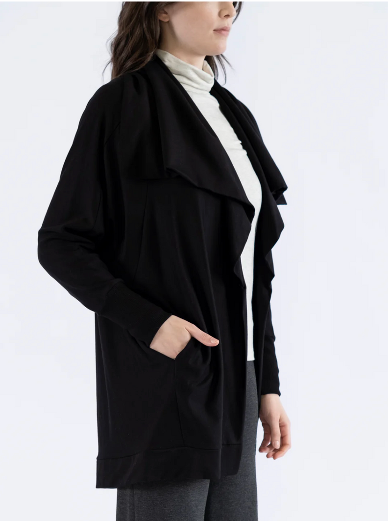 Ultra-soft Bamboo Fleece  Shawl Collar Jacket