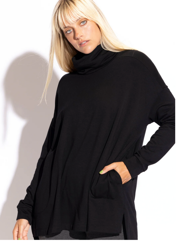 LAUREN TURTLE NECK SQUARE TUNIC