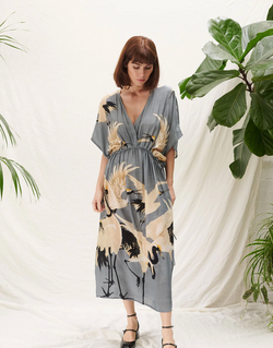 Heron Slate Maxi  Dress