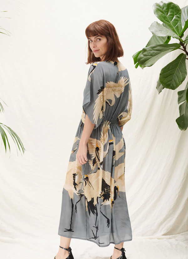 Heron Slate Maxi  Dress