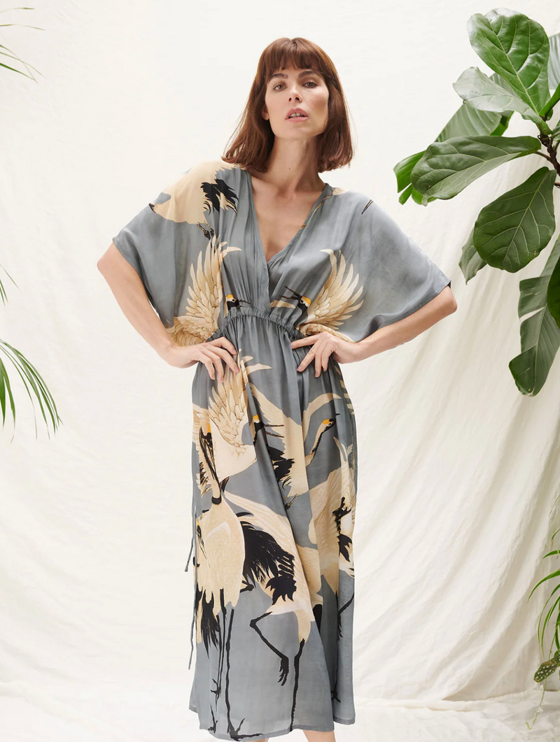 Heron Slate Maxi  Dress