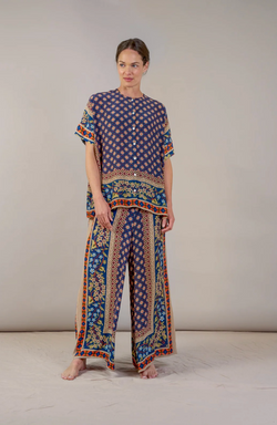 Moorish Blue Palazzo Pants