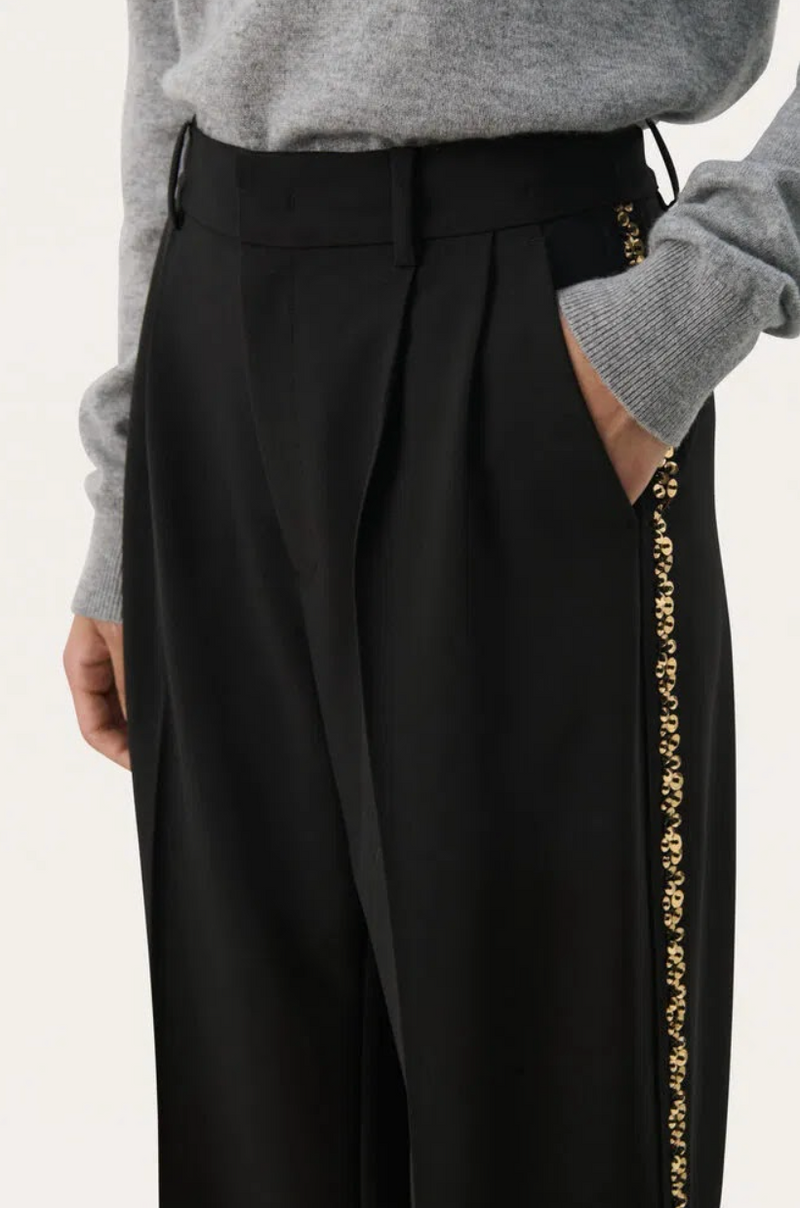 Cherras Tuxedo Trouser with Sequins