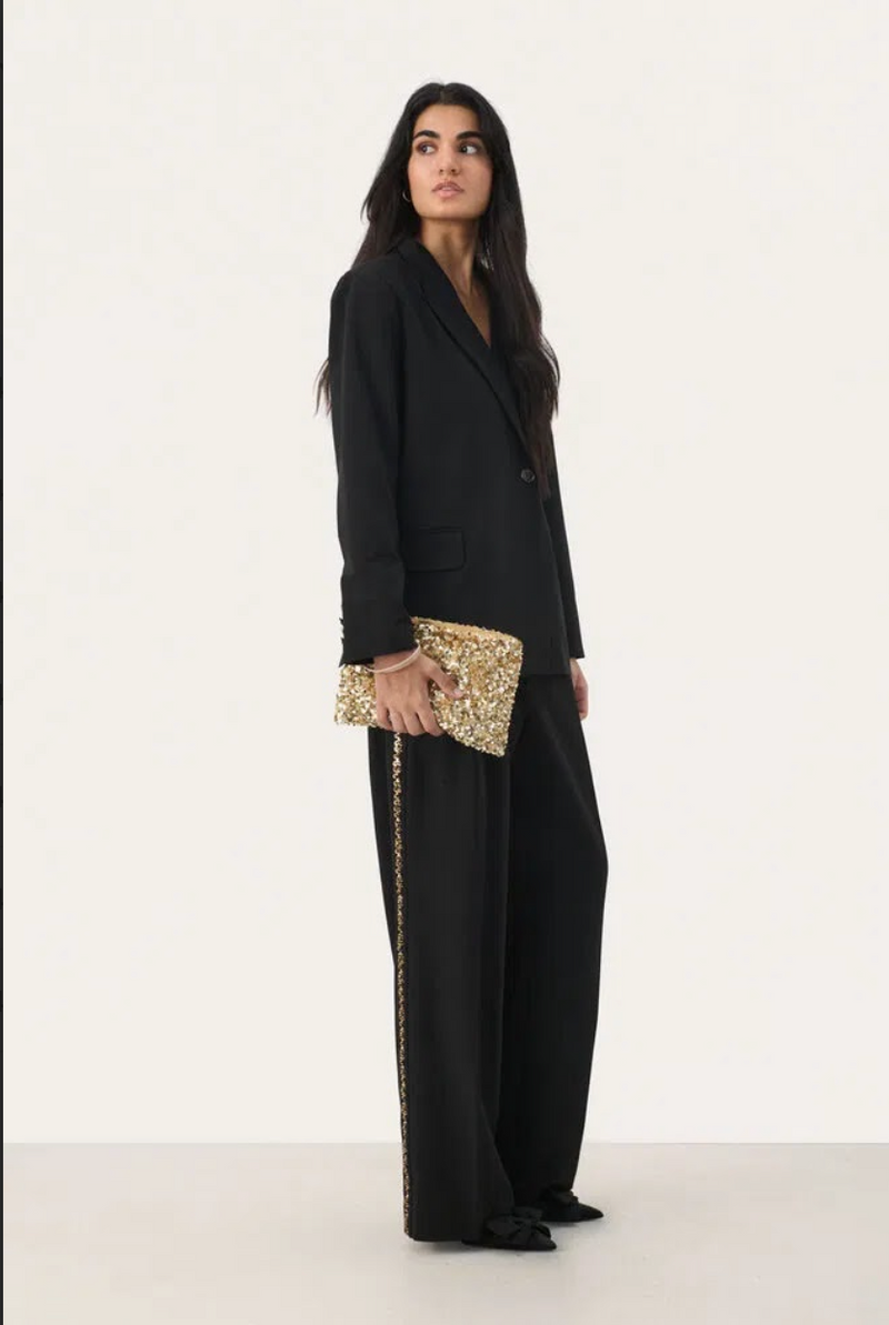 Cherras Tuxedo Trouser with Sequins