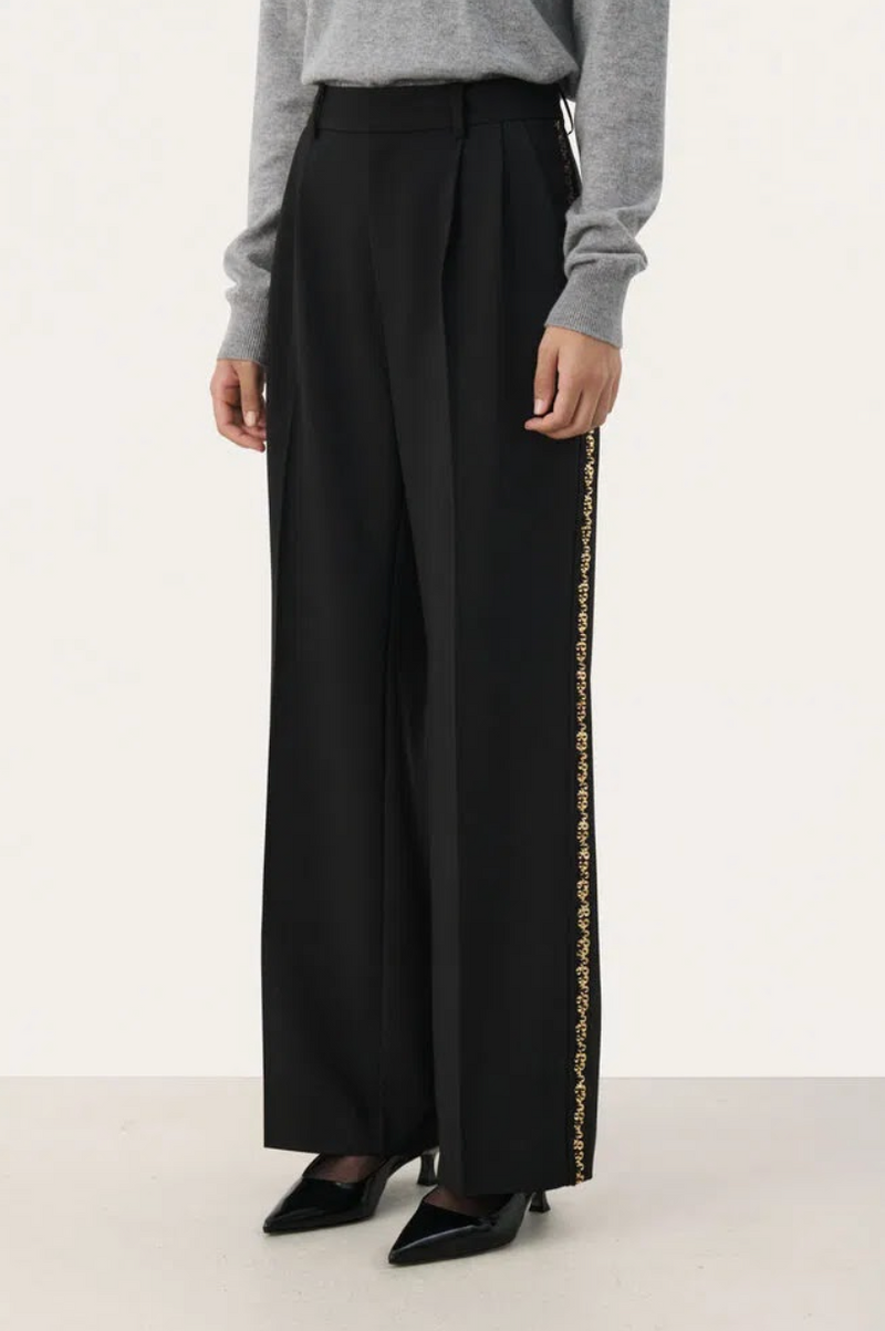 Cherras Tuxedo Trouser with Sequins