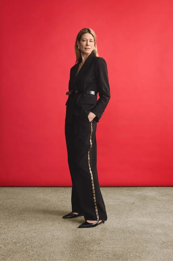 Cherras Tuxedo Trouser with Sequins