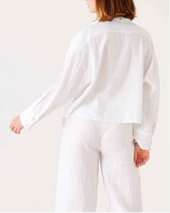 Hermosa Linen Boxy Button Up