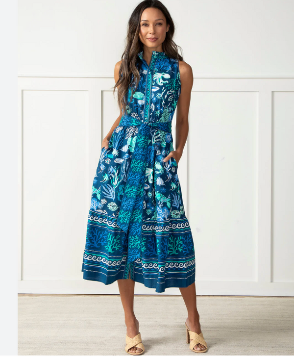 Coral Reef Midi Dress