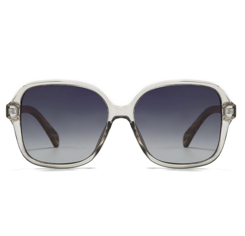 SCARLETT GREY MIST Grey Lens l Walnut Wood Arms