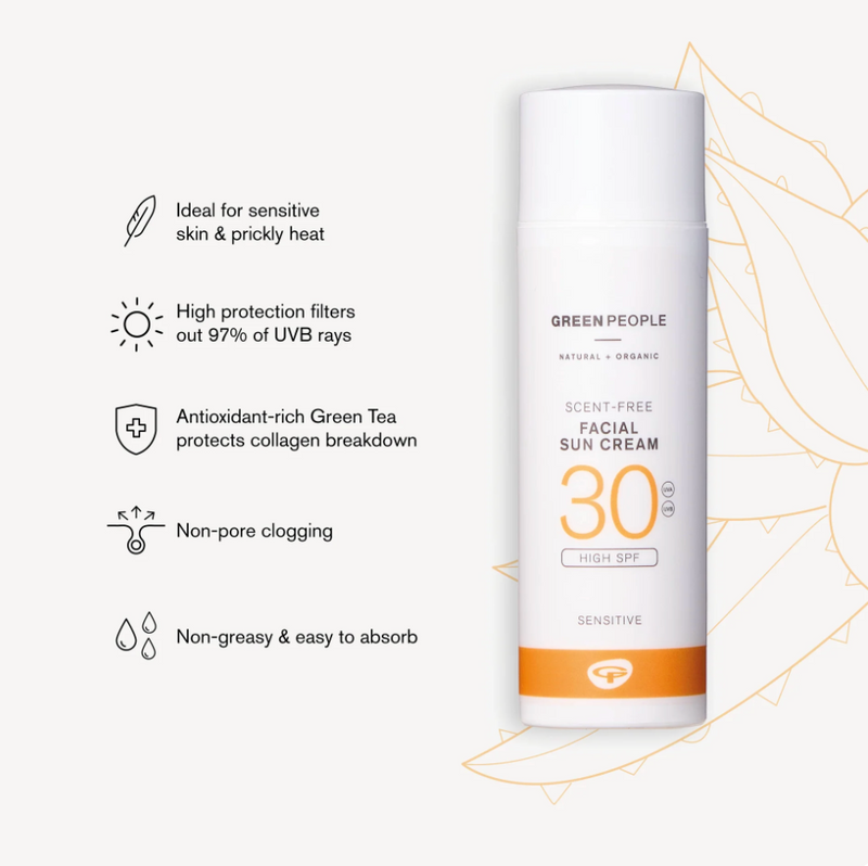 Facial Sun Cream, Scent-Free, SPF30