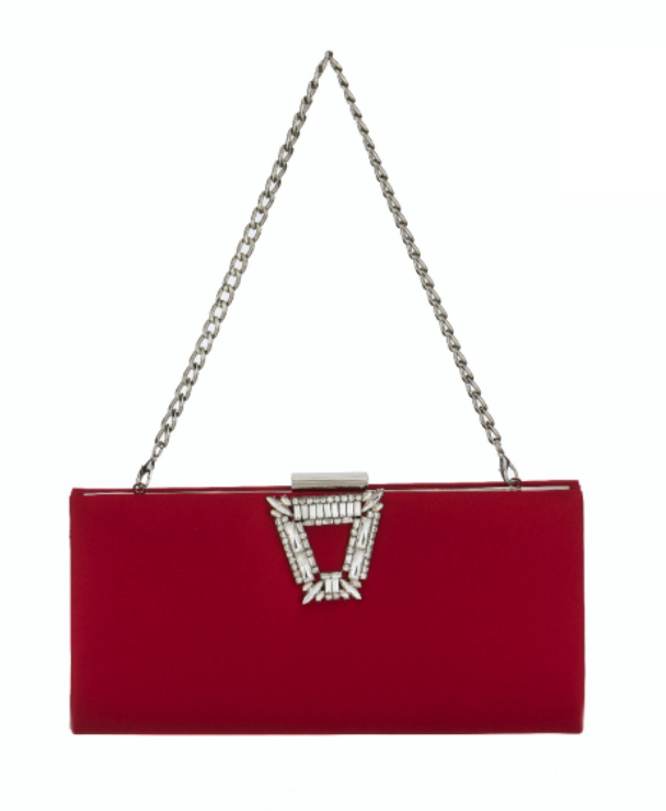 Red Sparkle Buckle Handbag