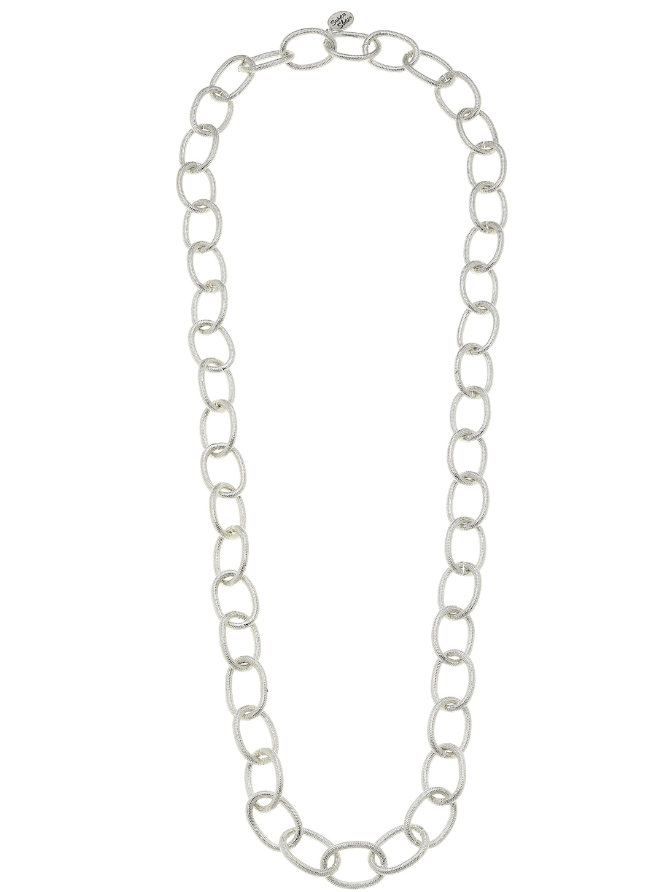 30" Silver Chain Necklace
