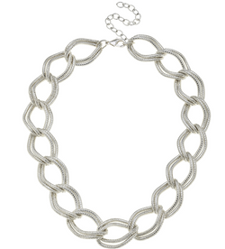 Handcast Textured Silver Necklace