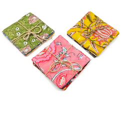 Quilted Coaster Set – Set of 4 Assorted