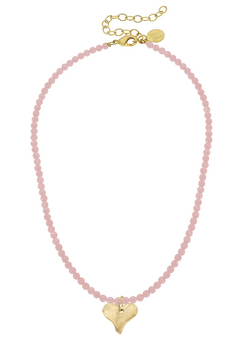 Light Pink Alys Heart Necklace