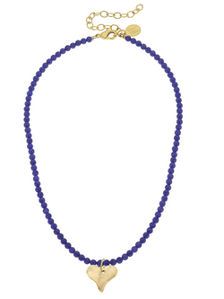 Blue Lapis Alys Heart Necklace