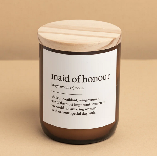 Dictionary Candle - maid of honour