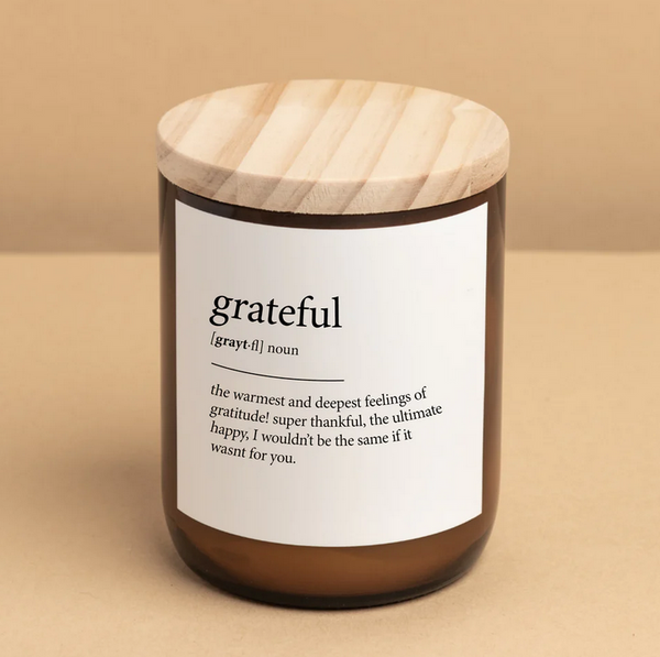 Dictionary Candle - grateful